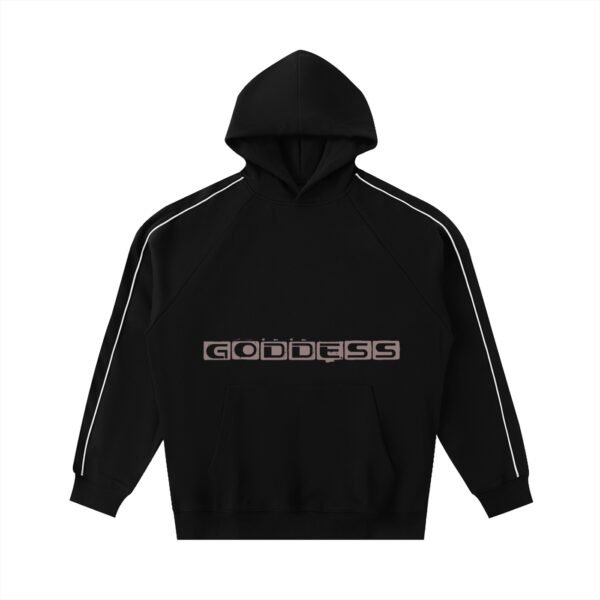 Contrast Piping Raglan Hoodie